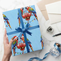 Christmas In July Parrots Wrapping Paper Roll Summer Beach Party Gift