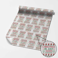Christmas In July Squad Wrapping Paper Roll Tropical Beach Party Graphic