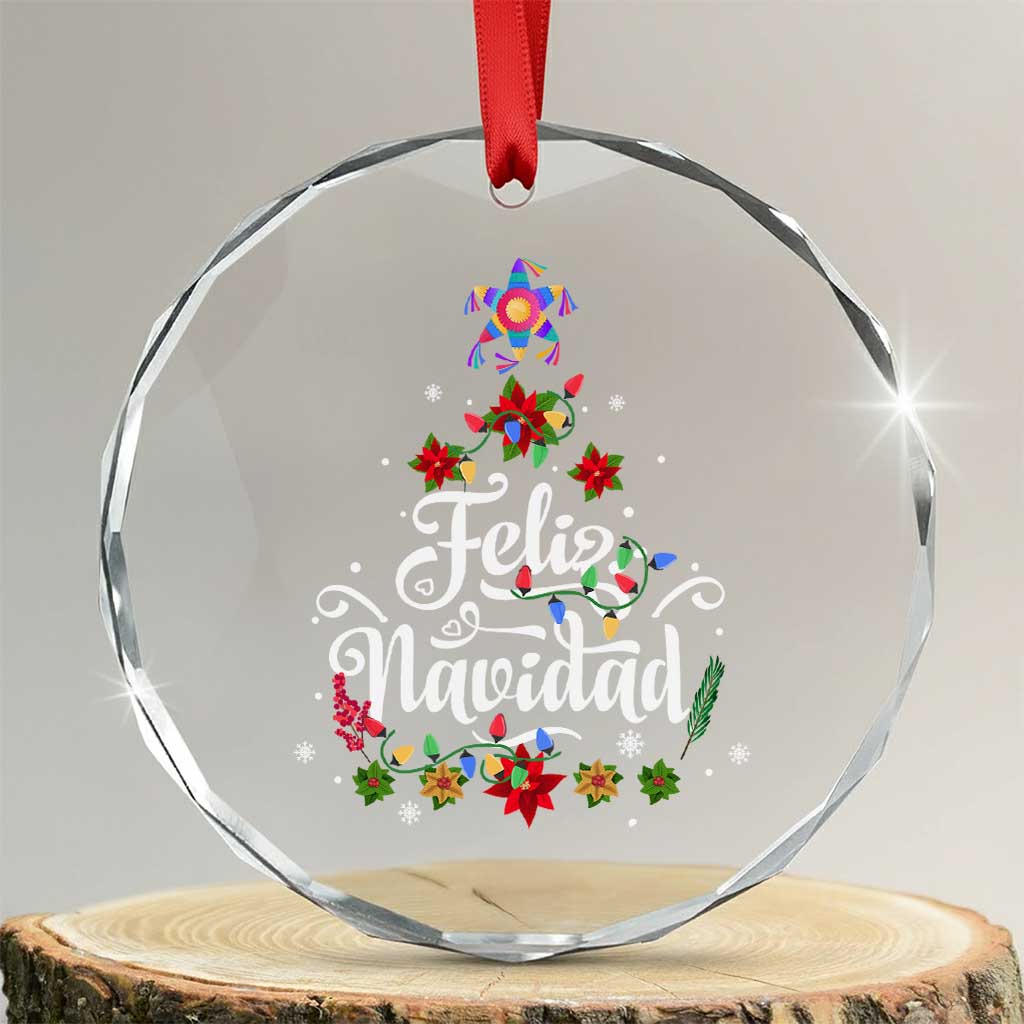 Christmas In Mexico Crystal Glass Ornament Feliz Navidad Pinata Star Xmas Tree - Wonder Print Shop