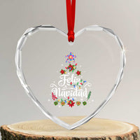 Christmas In Mexico Heart Crystal Glass Ornament Feliz Navidad Pinata Star Xmas Tree - Wonder Print Shop