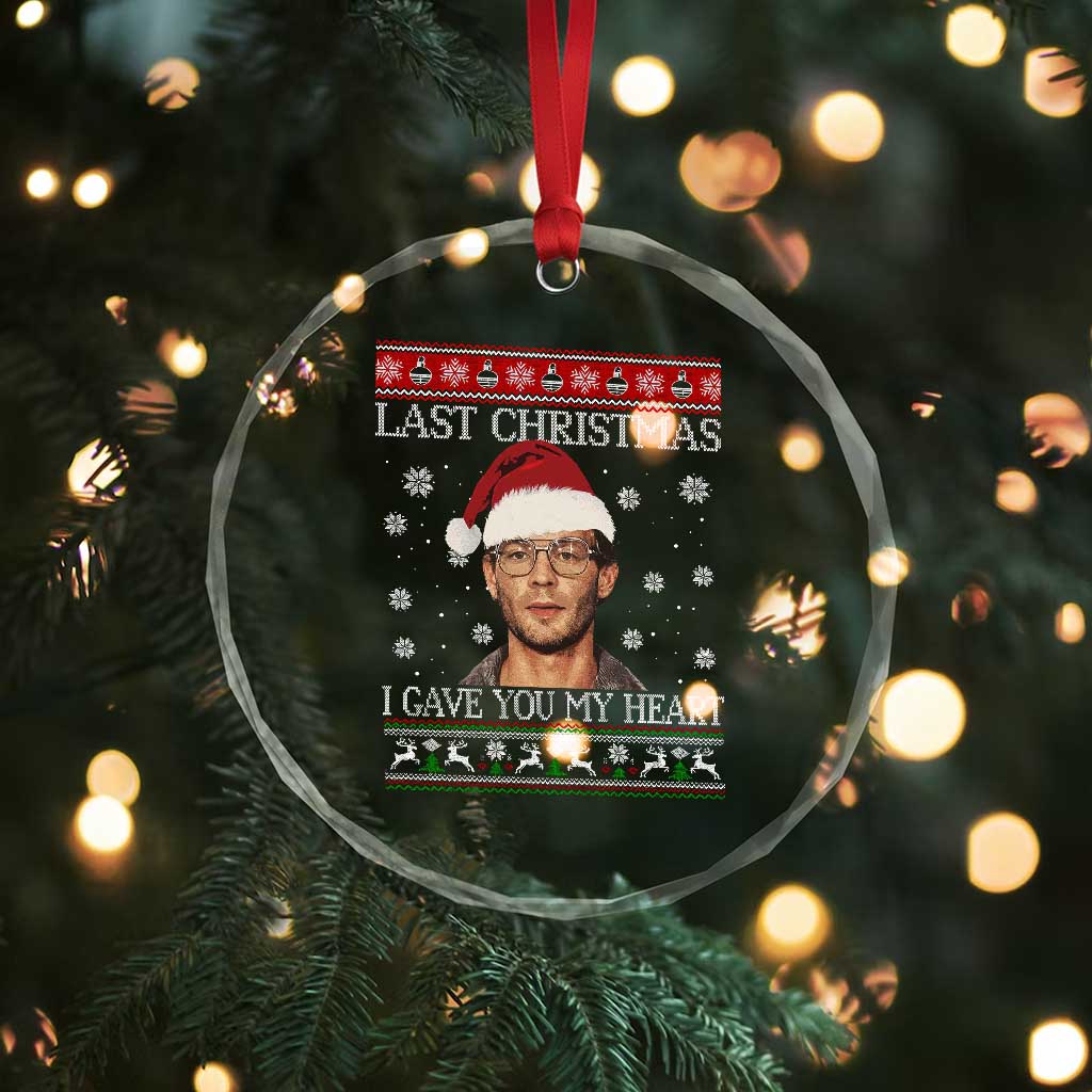 Christmas Jeffrey Dahmer Crystal Glass Ornament True Crime I Gave You My Heart Christmas - Wonder Print Shop