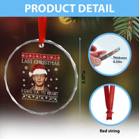 Christmas Jeffrey Dahmer Crystal Glass Ornament True Crime I Gave You My Heart Christmas - Wonder Print Shop
