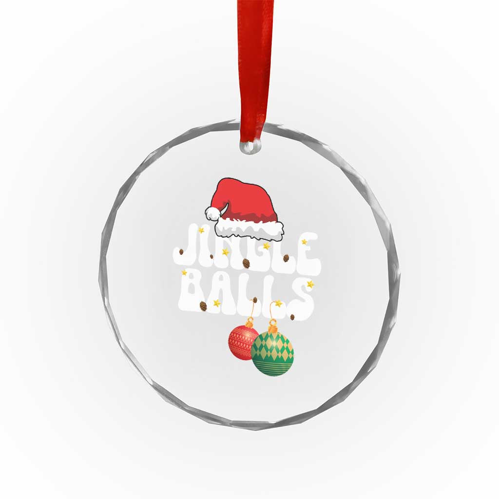 Christmas Jingle Balls Crystal Glass Ornament Funny Xmas Couple Matching - Wonder Print Shop