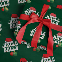 Christmas Jingle Balls Wrapping Paper Roll Funny Xmas Couple Matching - Wonder Print Shop
