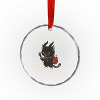 Christmas Krampus Cat Crystal Glass Ornament Gruss Vom Krampus Pagan Yule Xmas TS11