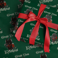 Christmas Krampus Cat Wrapping Paper Roll Gruss Vom Krampus Pagan Yule Xmas - Wonder Print Shop
