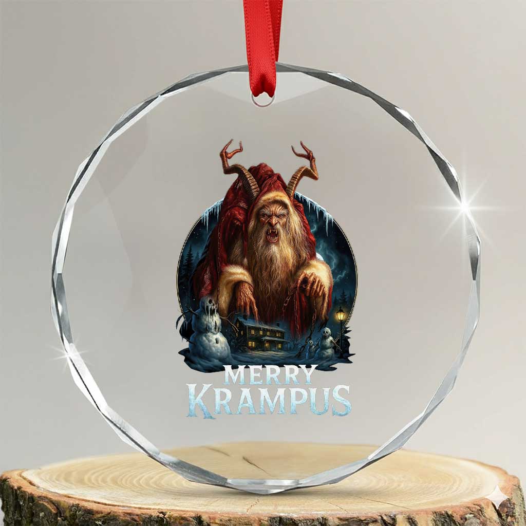 Christmas Krampus Crystal Glass Ornament Merry Krampus Pagan Yule Nordic Xmas TS11