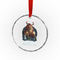 Christmas Krampus Crystal Glass Ornament Merry Krampus Pagan Yule Nordic Xmas TS11
