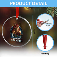 Christmas Krampus Crystal Glass Ornament Merry Krampus Pagan Yule Nordic Xmas TS11