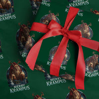 Christmas Krampus Wrapping Paper Roll Merry Krampus Pagan Yule Nordic Xmas - Wonder Print Shop