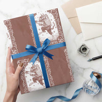 Christmas Krampus Wrapping Paper Roll Pagan Yule Nordic Xmas Krampus Evil Tarot Card - Wonder Print Shop