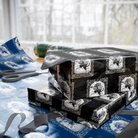 Christmas Krampus Wrapping Paper Roll Pagan Yule Nordic Xmas Krampus Evil Tarot Card - Wonder Print Shop