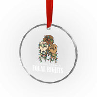 Christmas Lights And Equal Rights Crystal Glass Ornament Diversity Xmas Gift - Wonder Print Shop