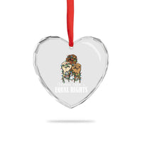 Christmas Lights And Equal Rights Heart Crystal Glass Ornament Diversity Xmas Gift - Wonder Print Shop