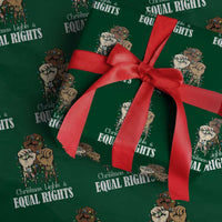 Christmas Lights And Equal Rights Wrapping Paper Roll Diversity Xmas Gift - Wonder Print Shop