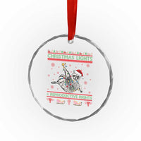 Christmas Lights And Reproductive Rights Ugly Christmas Crystal Glass Ornament Feminist Raccoon Gift - Wonder Print Shop