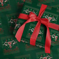 Christmas Lights And Reproductive Rights Wrapping Paper Roll Xmas Feminist Supporter Gift - Wonder Print Shop