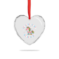 Christmas Lights And Trans Rights Heart Crystal Glass Ornament Magical Unicorn Pride - Wonder Print Shop