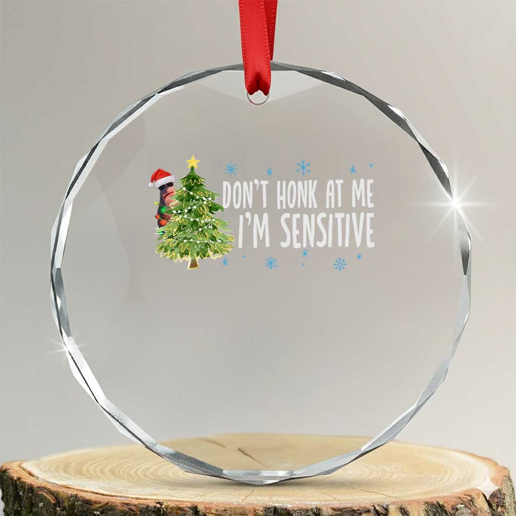 Christmas Marcus The Worm Crystal Glass Ornament Dont Honk At Me Im Sensitive Funny Brainrot Meme - Wonder Print Shop