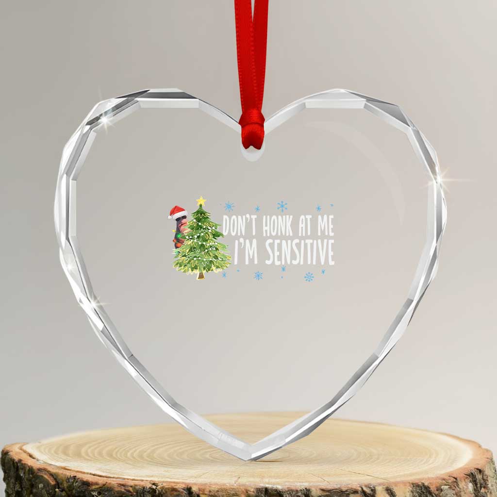 Christmas Marcus The Worm Heart Crystal Glass Ornament Dont Honk At Me Im Sensitive Funny Brainrot Meme - Wonder Print Shop