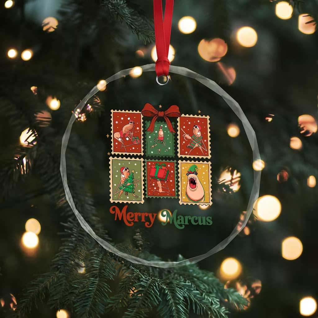Christmas Marcus The Worm Meme Crystal Glass Ornament Funny Merry Marcus Gift - Wonder Print Shop