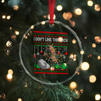 Christmas Marcus The Worm Meme Crystal Glass Ornament I Dont Like This Rock Brainrot Funny Ugly Xmas - Wonder Print Shop