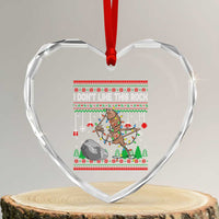 Christmas Marcus The Worm Meme Heart Crystal Glass Ornament I Dont Like This Rock Brainrot Funny Ugly Xmas - Wonder Print Shop