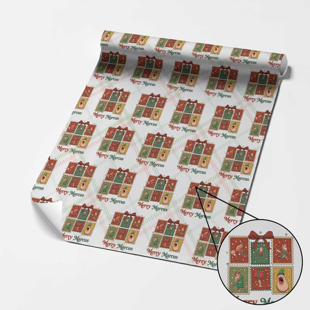 Christmas Marcus The Worm Meme Wrapping Paper Roll Funny Merry Marcus Gift - Wonder Print Shop