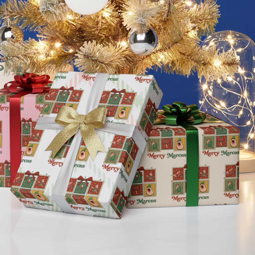 Christmas Marcus The Worm Meme Wrapping Paper Roll Funny Merry Marcus Gift - Wonder Print Shop