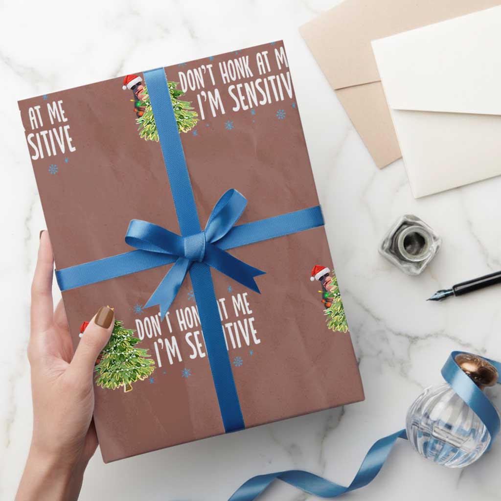 Christmas Marcus The Worm Wrapping Paper Roll Dont Honk At Me Im Sensitive Funny Brainrot Meme - Wonder Print Shop