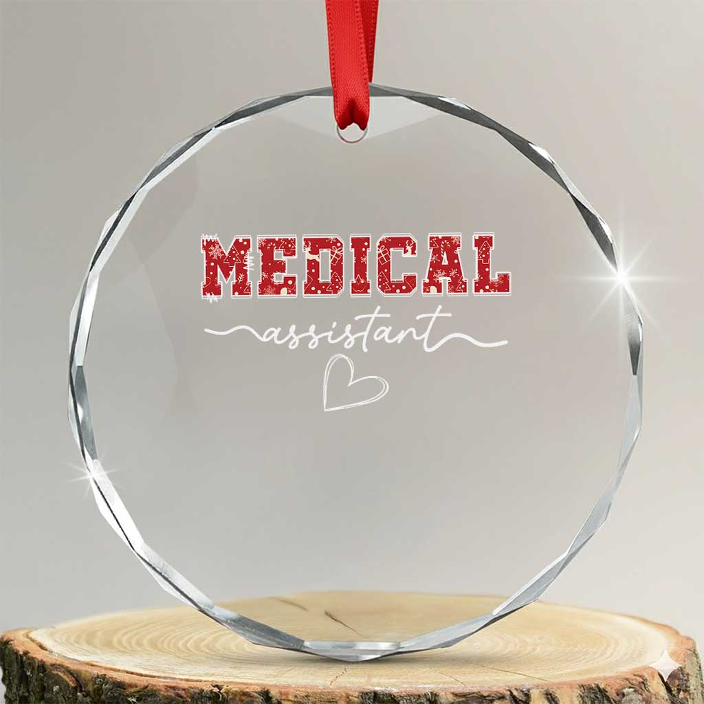 Christmas Medical Assistant Crystal Glass Ornament MA Nurse Gift - Wonder Print Shop