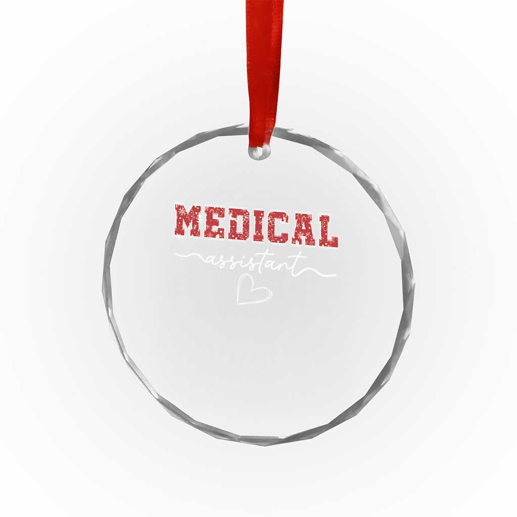 Christmas Medical Assistant Crystal Glass Ornament MA Nurse Gift - Wonder Print Shop