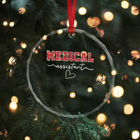 Christmas Medical Assistant Crystal Glass Ornament MA Nurse Gift - Wonder Print Shop