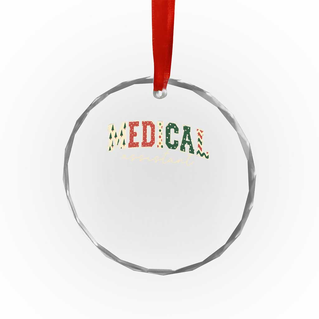Christmas Medical Assistant Crystal Glass Ornament MA Nurse Grad Gift - Wonder Print Shop