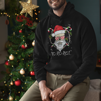 Christmas Hoodie Skull Santa Beard Sunglass Candy Cane - Wonder Print Shop