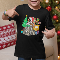 Christmas Gaming Skeleton Gamer Skull T Shirt For Kid - Wonder Print Shop