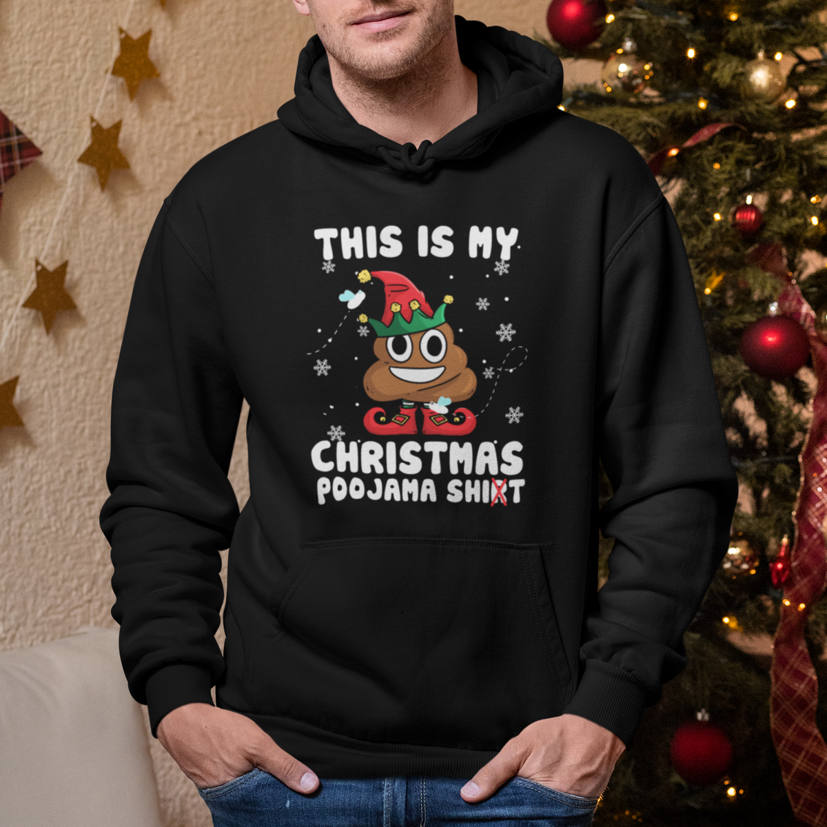 Funny Elf Poop This Is My Christmas Poojama Shirt Hoodie - Wonder Print Shop