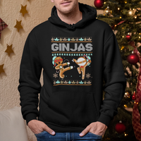 Ginjas Gingerbread Ninjas Funny Christmas Hoodie - Wonder Print Shop