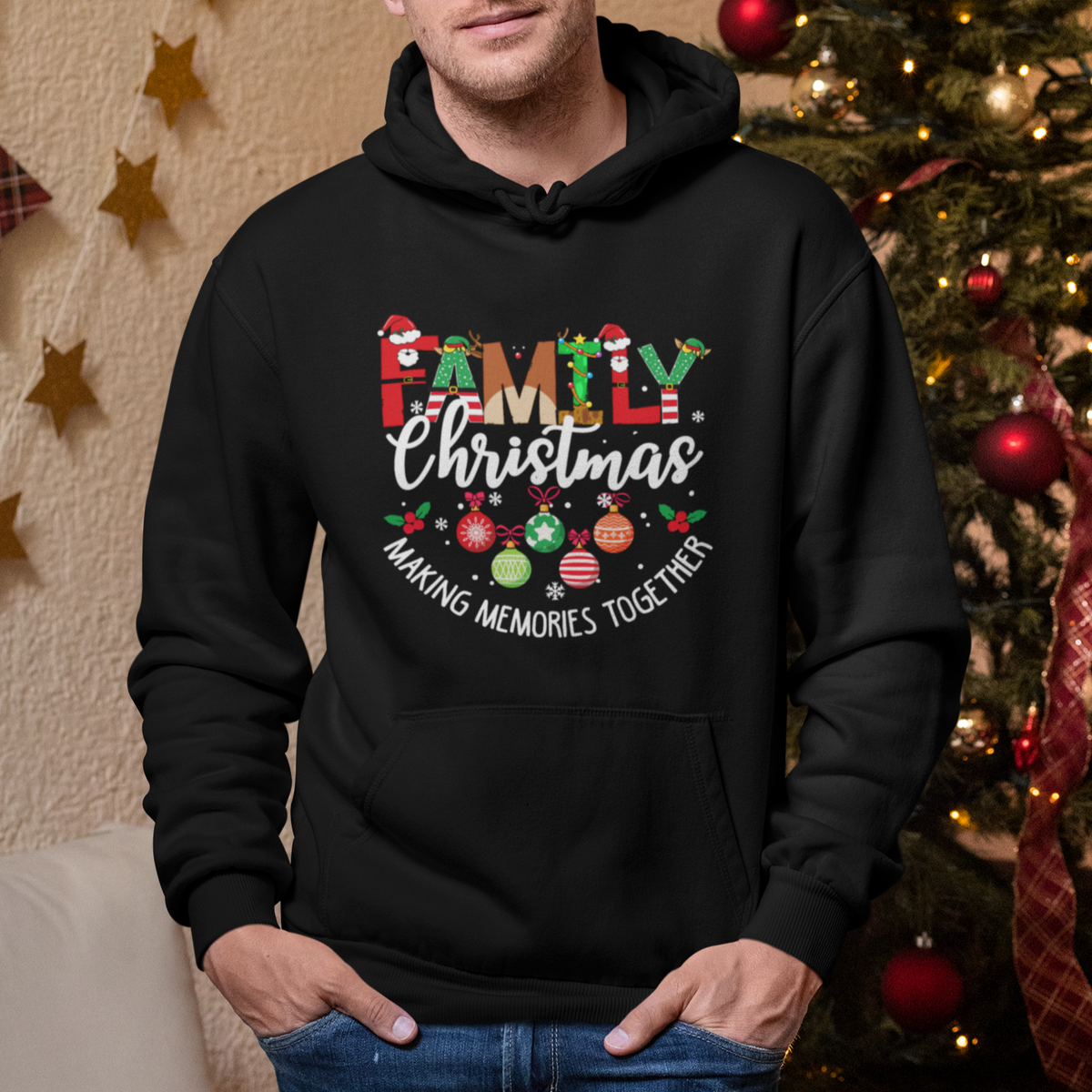 Family Christmas 2023 Making Memories Together Matching Hoodie - Wonder Print Shop