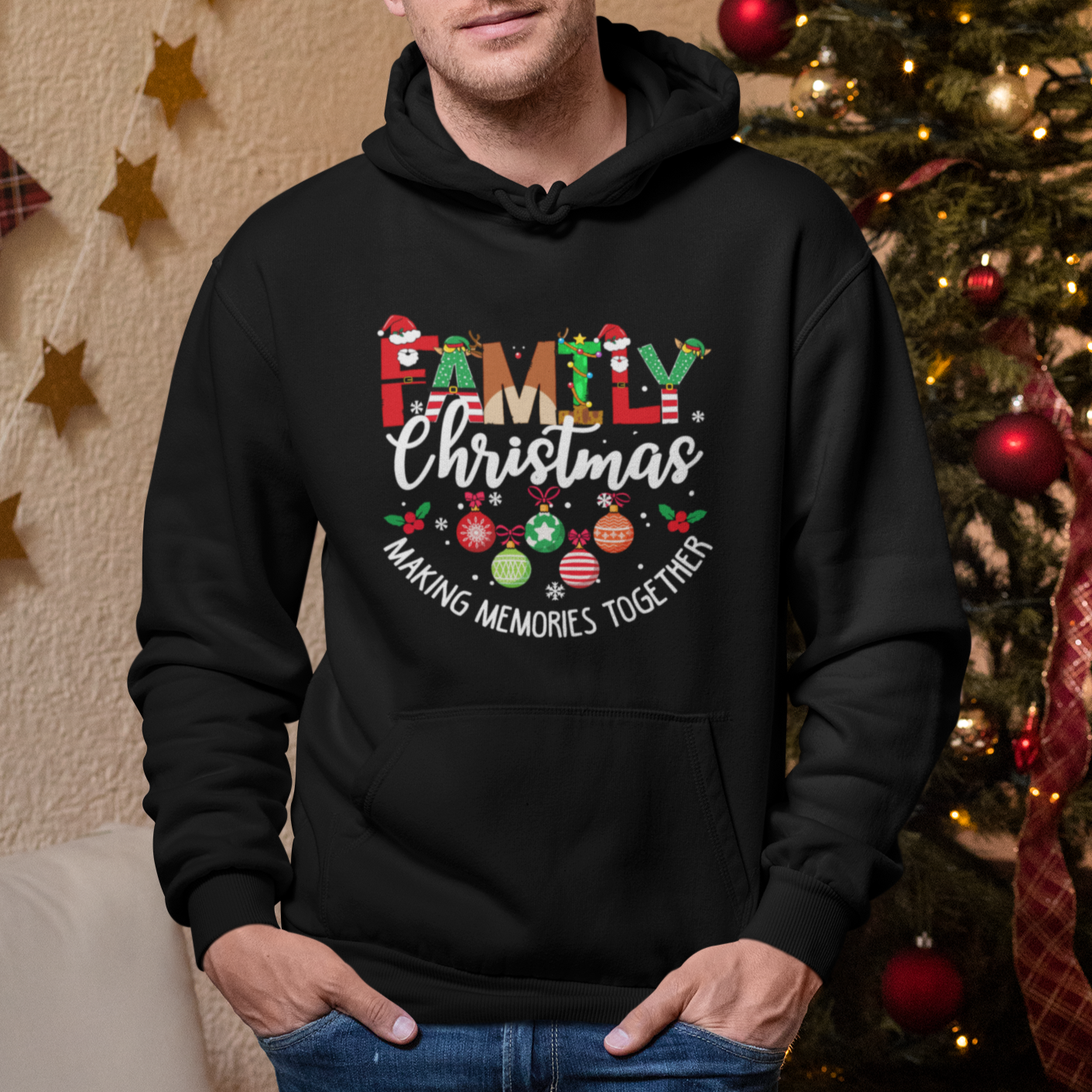 Family Christmas 2023 Making Memories Together Matching Hoodie - Wonder Print Shop