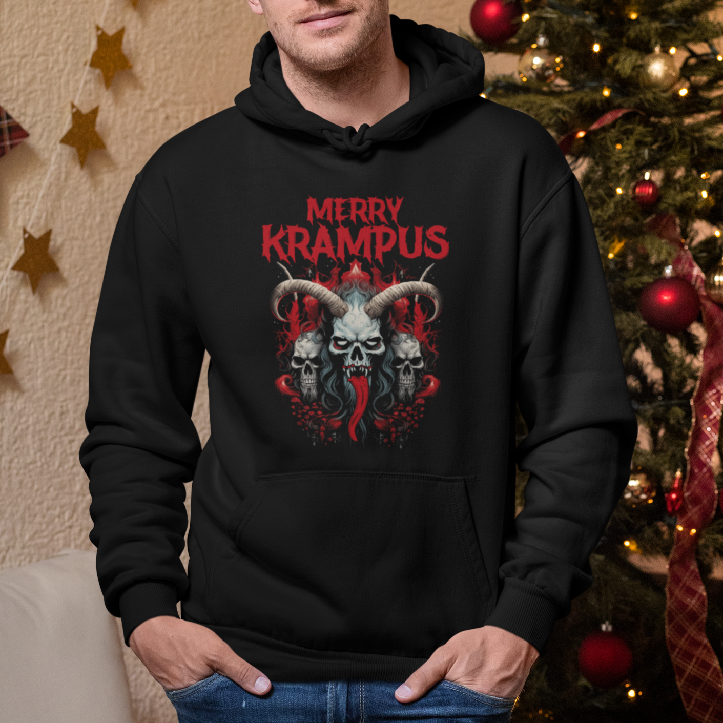 Merry Krampus Horor Christmas Evil Hoodie TS09