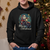 Santa Claus Biker Hoodie Merry Christmas Riding Motorcycle - Wonder Print Shop
