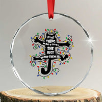 Christmas Movie Fried Pussy Cat Crystal Glass Ornament If That Thing Had 9 Lives She Just Spent Them All - Wonder Print Shop