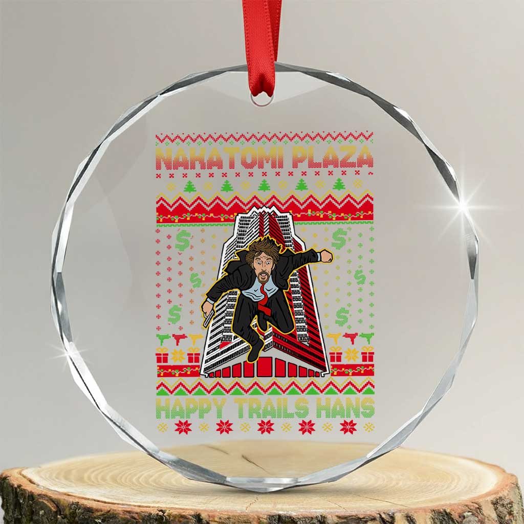 Christmas Nakatomi Plaza 1988 Crystal Glass Ornament Happy Trails Hans TS09