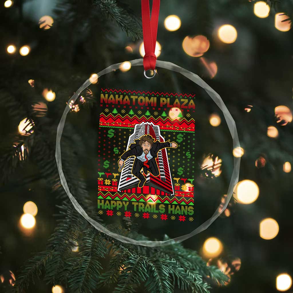 Christmas Nakatomi Plaza 1988 Crystal Glass Ornament Happy Trails Hans TS09