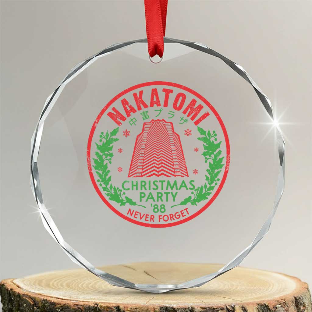 Christmas Nakatomi Plaza Crystal Glass Ornament Christmas Party 1988 Never Forget Xmas Mistletoe - Wonder Print Shop