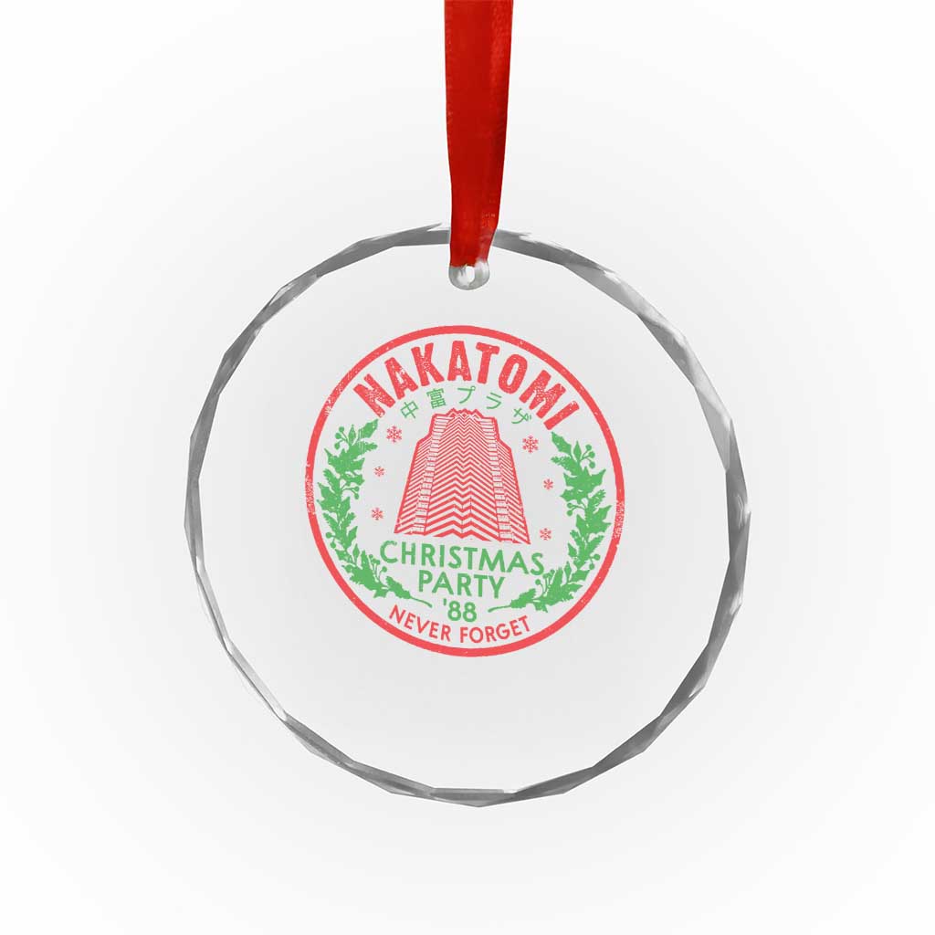 Christmas Nakatomi Plaza Crystal Glass Ornament Christmas Party 1988 Never Forget Xmas Mistletoe - Wonder Print Shop