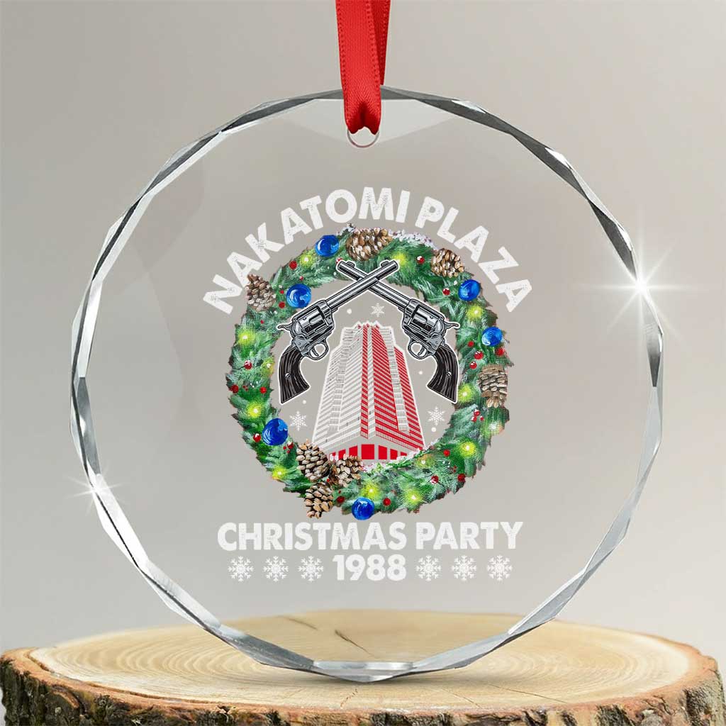 Christmas Nakatomi Plaza Crystal Glass Ornament Christmas Party 1988 Xmas Wreath - Wonder Print Shop