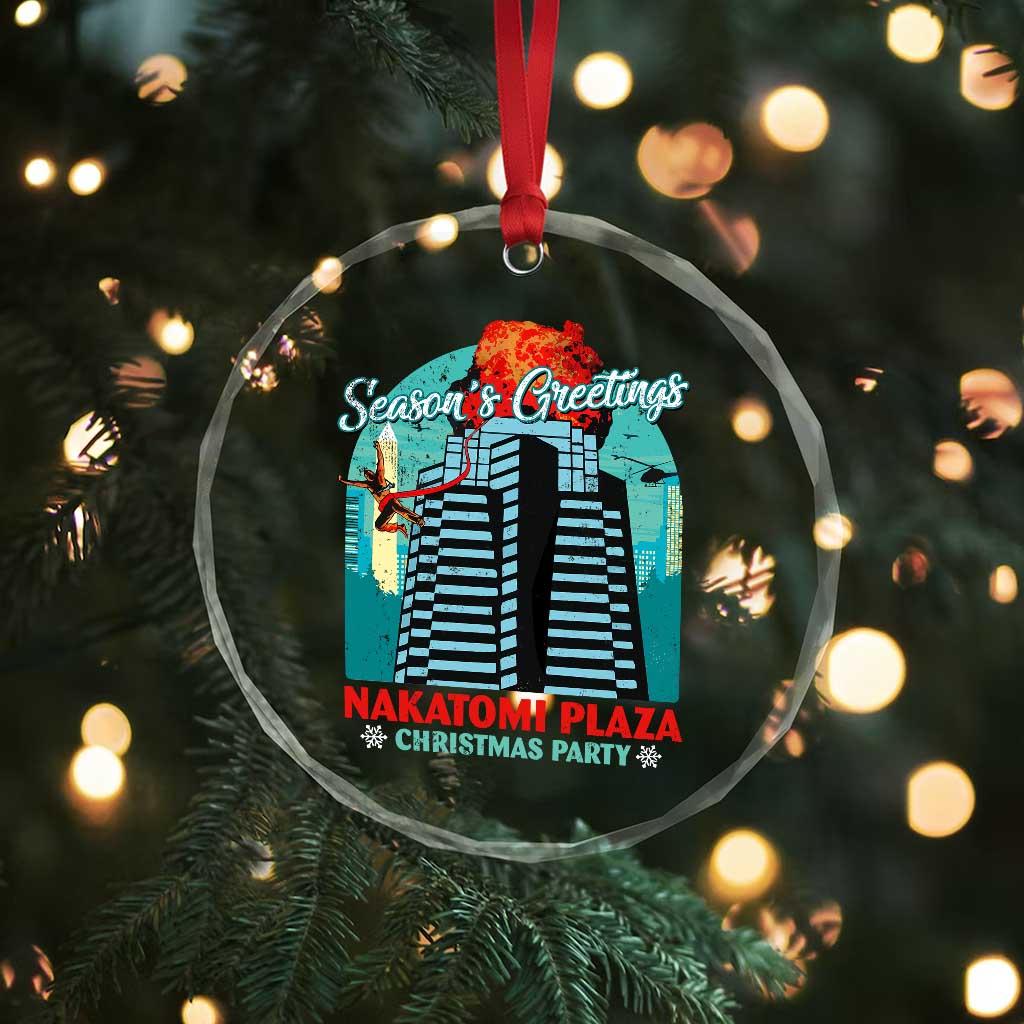 Christmas Nakatomi Plaza Crystal Glass Ornament Season's Greeting Christmas Party Hans Gruber - Wonder Print Shop