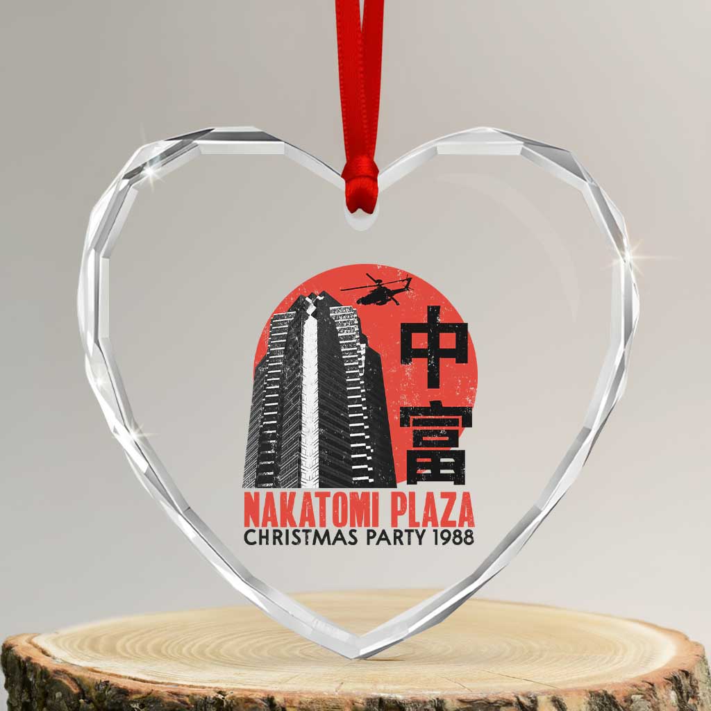 Christmas Nakatomi Plaza Heart Crystal Glass Ornament Christmas Party 1988 Vintage Japanese Style - Wonder Print Shop